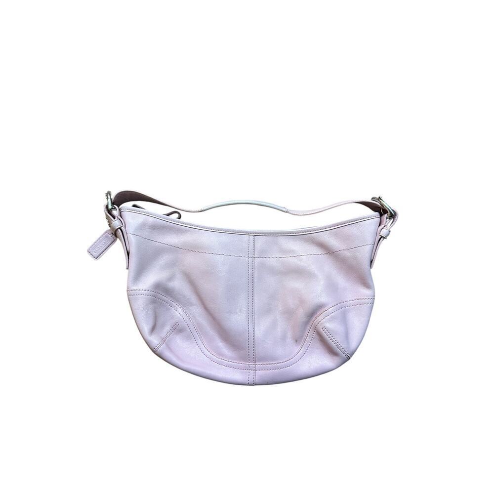 Vintage Coach Women's Pink Leather Shoulder Hobo Bag purse Y2K 90s 2000s